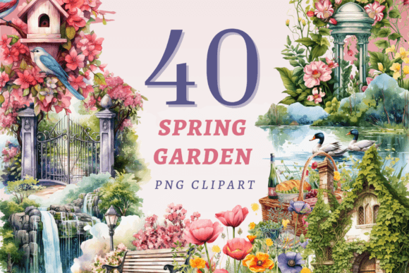 Download Spring Garden PNG Bundle - Garden Collection