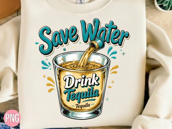 Download Save Water Drink Tequila PNG Tshirt - Ink Collection